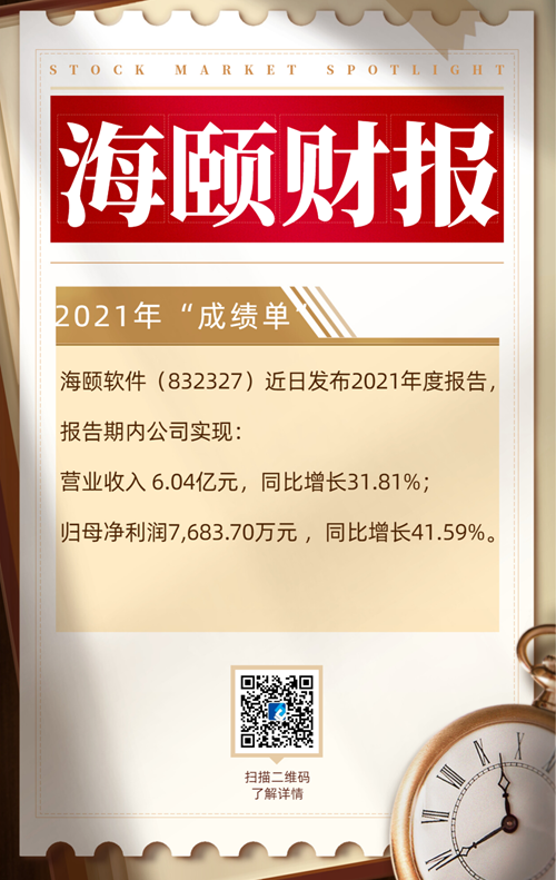 LEDONG.COM_乐动ledong（中国）旗下海颐软件发布2021年度财报，公司经营持续向好